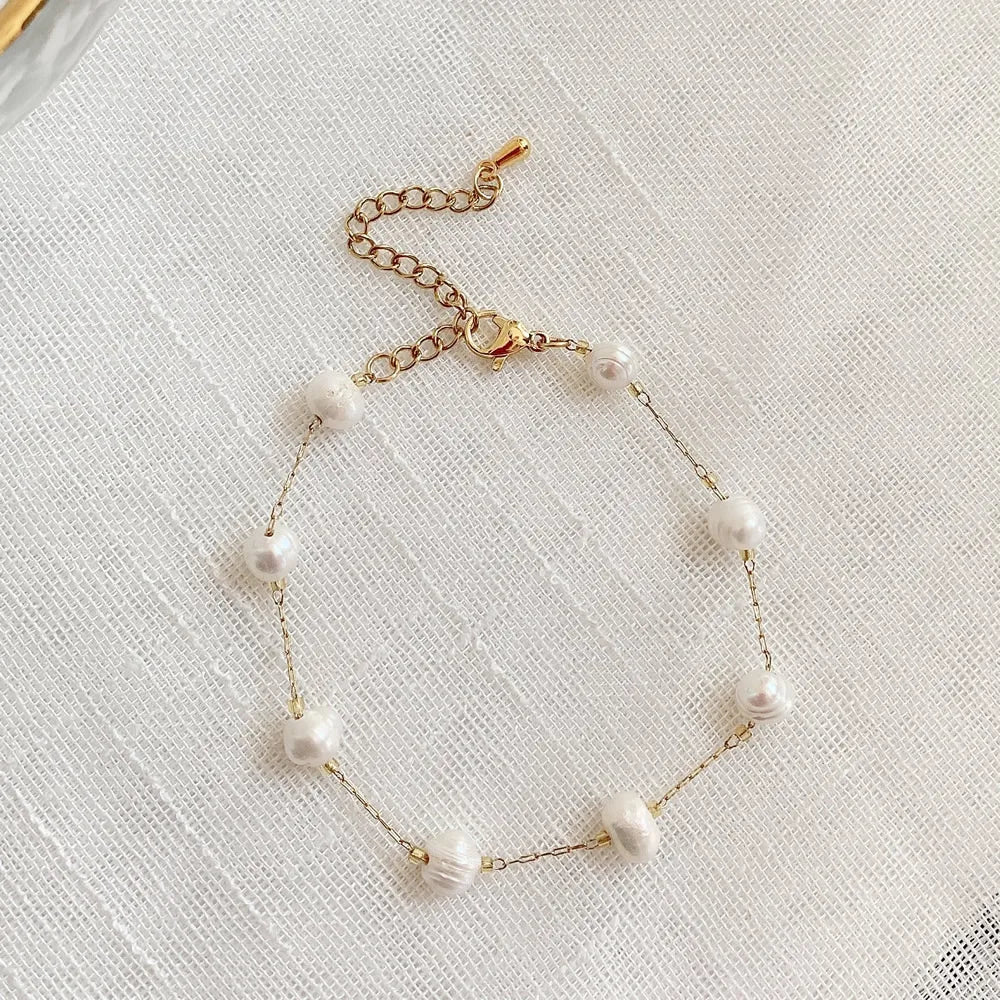 Seren ✨ Freshwater Baroque Pearls & Stainless Steel