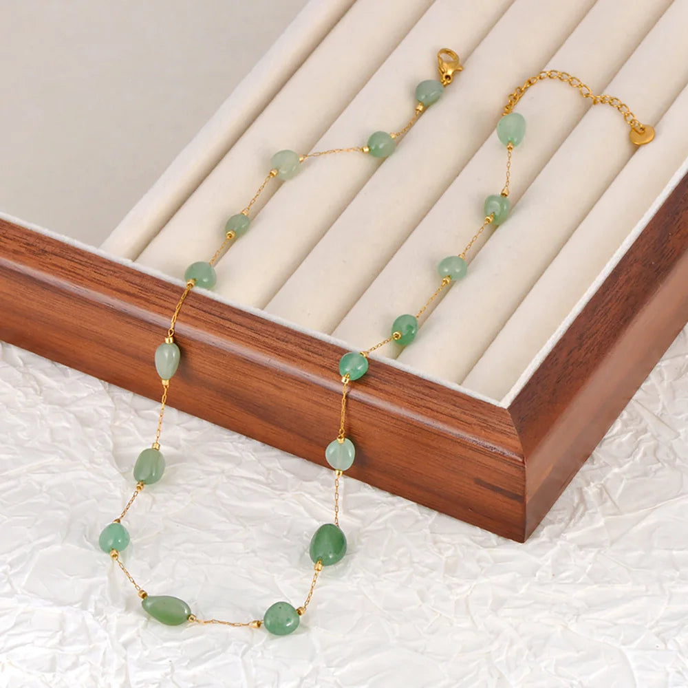 Adorn ✨ Natural Stone + Stainless Steel