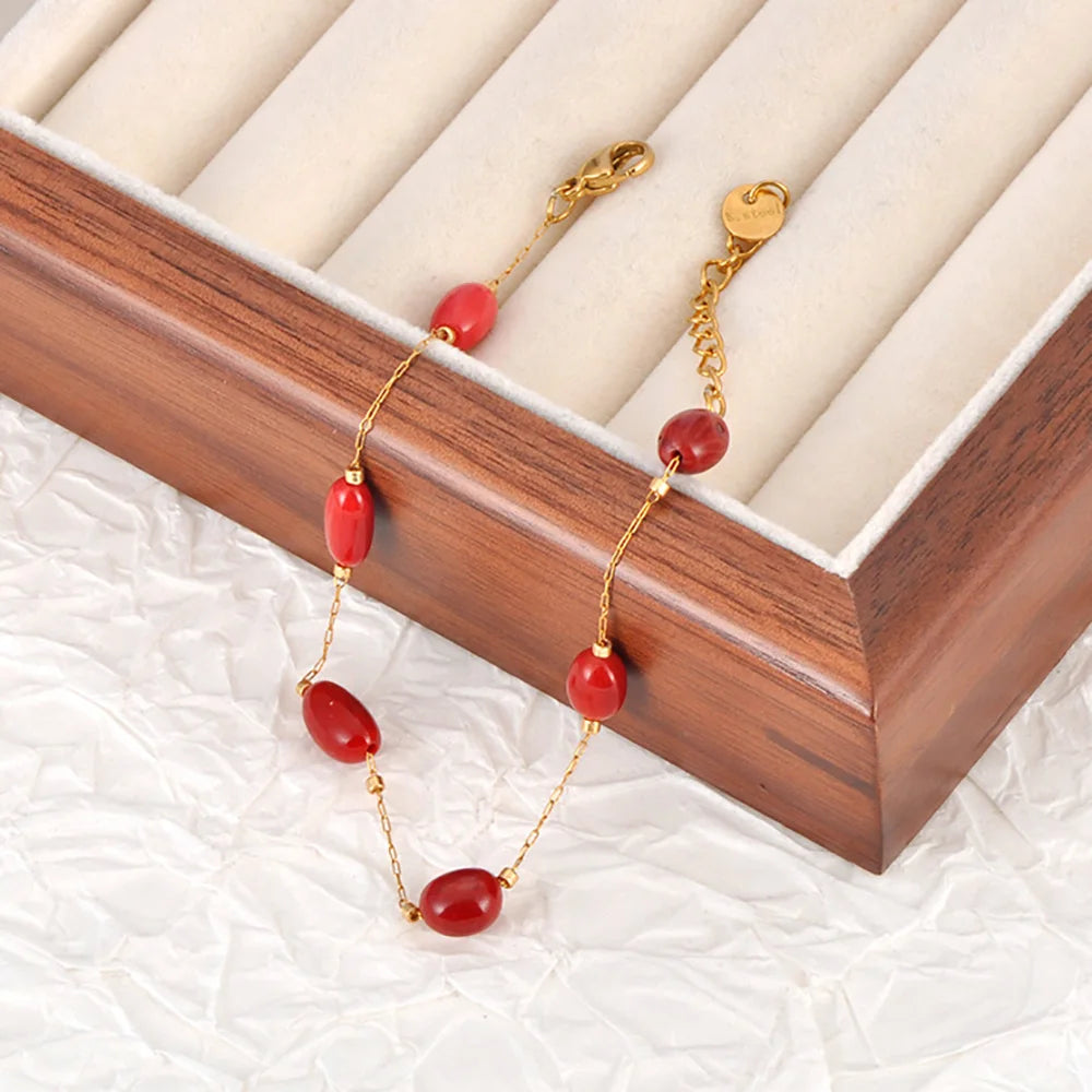 Adorn ✨ Natural Stone + Stainless Steel