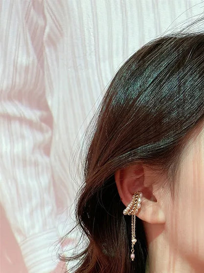 Myra ✨ -Real Pearl Magnet Buckle Earring ✨