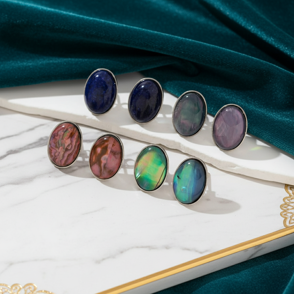 Shimmer ✨ stainless steel and natural shell