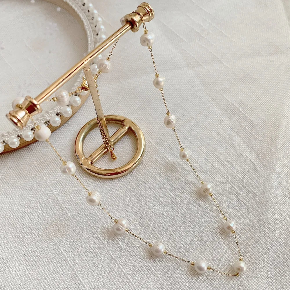 Seren ✨ Freshwater Baroque Pearls & Stainless Steel