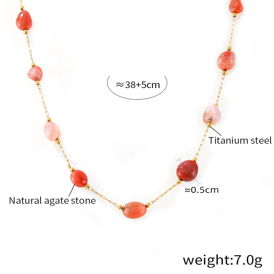 Auralis ✨ Natural Agate Stone stainless Steel