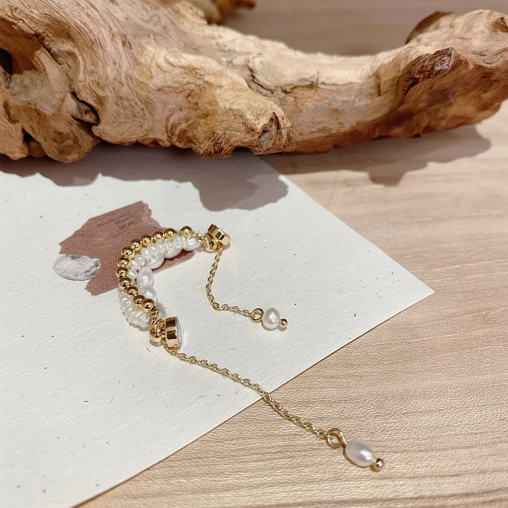 Myra ✨ -Real Pearl Magnet Buckle Earring ✨