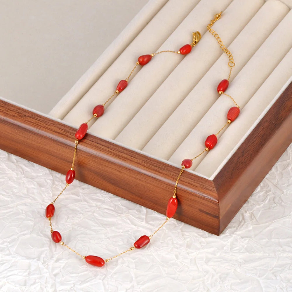 Adorn ✨ Natural Stone + Stainless Steel