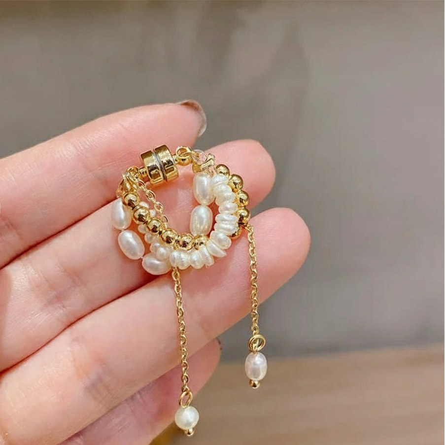 Myra ✨ -Real Pearl Magnet Buckle Earring ✨