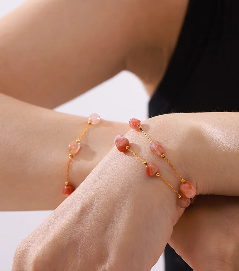 Auralis ✨ Natural Agate Stone stainless Steel