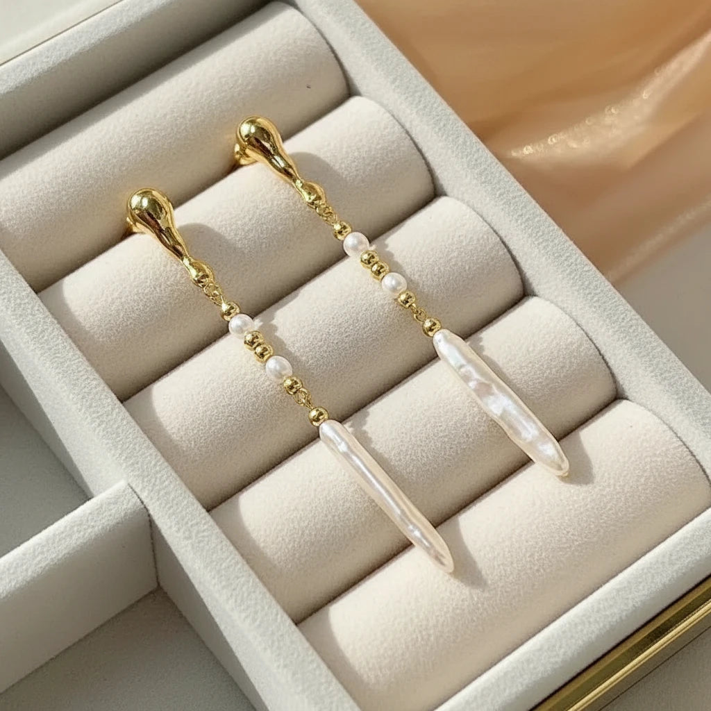 Lulwa ✨Natural freshwater & 14k plated